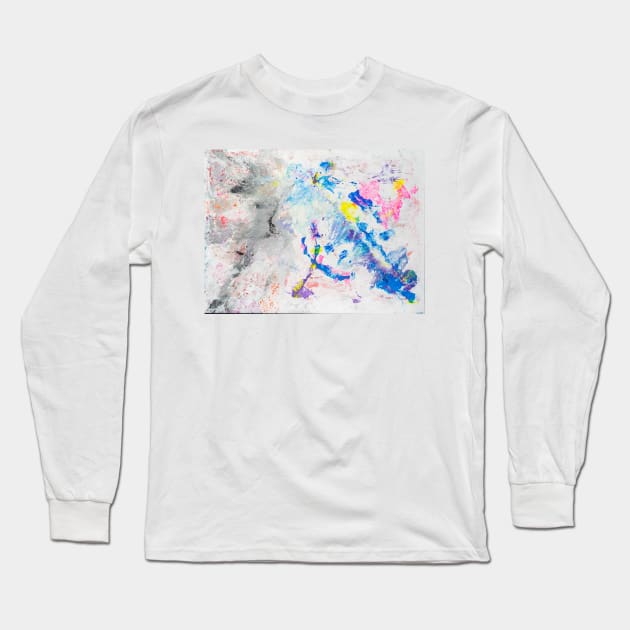 In Gray, Pink, and Blue Will Prevail - My Original Art Long Sleeve T-Shirt by MikeMargolisArt